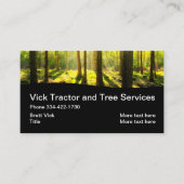 Reinigung von Bäumen und Zugmaschine Visitenkarte (Vorderseite)