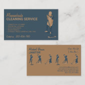 Reinigung von Beruflichen Männern in Wohngebieten Visitenkarte (Vorne/Hinten)