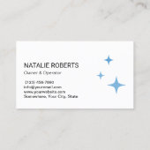 Reinigung von blauer Spray Reinigung der häusliche Visitenkarte (Rückseite)