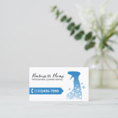 Reinigung von blauer Spray Reinigung der häusliche Visitenkarte (Stehend Vorderseite)