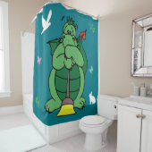 Reinigung von Drachen mit Blick über das Bad Duschvorhang (Beispiel)