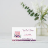 Reinigung von dunkelrosafarbenen Eimern Visitenkarte (Stehend Vorderseite)