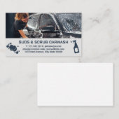 Reinigung von Frauen Automobil | Carwash Worker Visitenkarte (Vorne/Hinten)