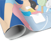 Reinigung von Frauen Geschenkpapier (Rolleneckpunkt)