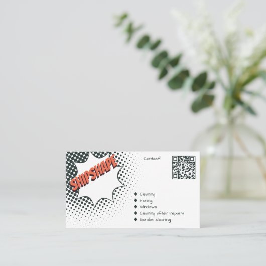 Reinigung von grauem Haus und Garten Visitenkarte (Stehend Vorderseite)