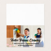 Reinigung von Haushalten für Frauen Visitenkarten (Außenseite Aufgefaltet)