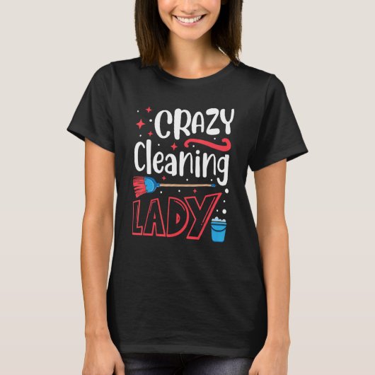 Reinigung von Lady Housekeeping für Hausfrauen T-Shirt (Vorderseite)