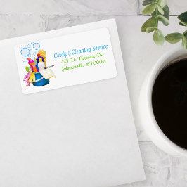 Reinigung von Materialien Design House Reinigungsd Adressaufkleber