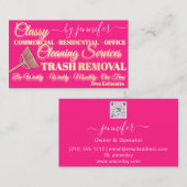 Reinigung von Müll Entfernen Magd Candy Gold Logo  Visitenkarte (Vorne/Hinten)
