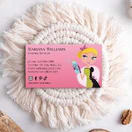 Reinigung von niedlichen Cartoon - Reinigung Visitenkarte