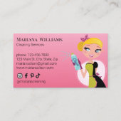 Reinigung von niedlichen Cartoon - Reinigung Visitenkarte (Vorderseite)