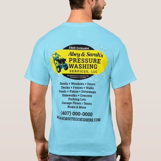 Reinigung von Powern unter Druck  T-Shirt (Rückseite)