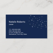 Reinigung von Rose Gold Spray Moderne BlumenMarine Visitenkarte (Rückseite)