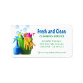 Reinigung von Serviceleistungen Adressaufkleber (Vorne)