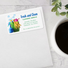 Reinigung von Serviceleistungen Adressaufkleber