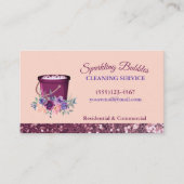 Reinigung von Sparkle-Floral-Eimern Visitenkarte (Vorderseite)