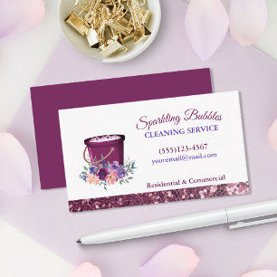 Reinigung von Sparkle-Floral-Eimern Visitenkarte