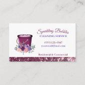 Reinigung von Sparkle-Floral-Eimern Visitenkarte (Vorderseite)