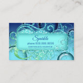 Reinigung von Sparkle-Glitzer-Blasen Visitenkarte (Rückseite)