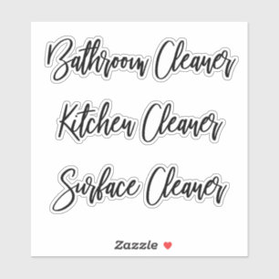 Reinigung von Spritzen Flaschen Aufkleber