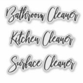 Reinigung von Spritzen Flaschen Aufkleber (Vorderseite)