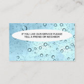 Reinigung von Visitenkarten Visitenkarte (Rückseite)