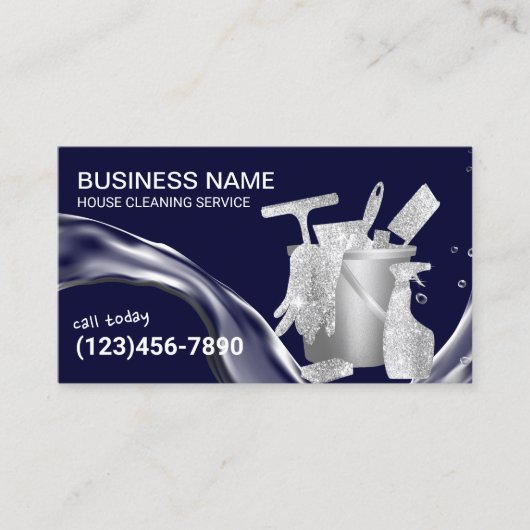 Reinigung von Wasserströmen der Marine im Haus Visitenkarte (Vorderseite)