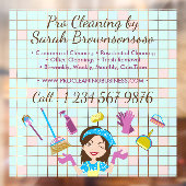 Reinigung von Werbung für Unternehmen Fensteraufkleber (Blatt 2)