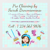 Reinigung von Werbung für Unternehmen Fensteraufkleber (Blatt)