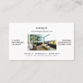 Reinigung von Wohnraum - zwei Fotos Visitenkarte (Rückseite)