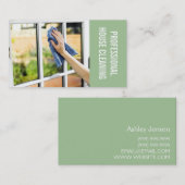 Reinigung von Zuhause-Fenstern, ReinigungsVisitenk Visitenkarte (Vorne/Hinten)