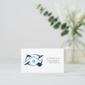 Reinigung von Zuhause mit der Visitenkarte (Stehend Vorderseite)