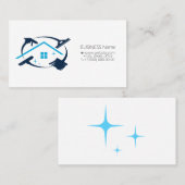 Reinigung von Zuhause mit der Visitenkarte (Vorne/Hinten)