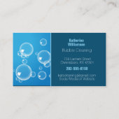 Reinigung Wasserblase blau Visitenkarte (Rückseite)