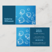 Reinigung Wasserblase blau Visitenkarte (Vorne/Hinten)