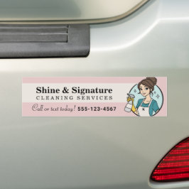 Reinigungdienstleistungen-Zimmerfrau-Logo Autoaufkleber