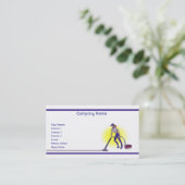 Reinigungs-Dienstleistungen Visitenkarte (Stehend Vorderseite)