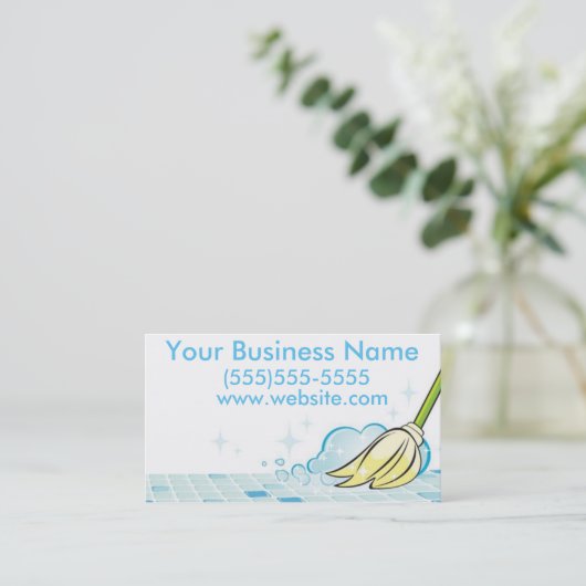 Reinigungs-Dienstleistungsunternehmen-Karten Visitenkarte (Stehend Vorderseite)