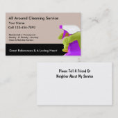 Reinigungs-Dienstleistungsunternehmen-Karten Visitenkarte (Vorne/Hinten)