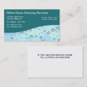 Reinigungs-Dienstleistungsunternehmen-Karten Visitenkarte (Vorne/Hinten)