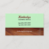 Reinigungs-Dienstleistungsunternehmenkarten Visitenkarte (Rückseite)