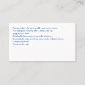 Reinigungs-Logo für Sparkle House | Badezimmer Til Visitenkarte (Rückseite)