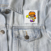 Reinigungs-Mädchen Button (Beispiel)