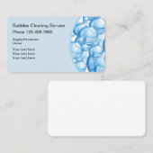 Reinigungs-Service-Blasen-Entwurf Visitenkarte (Vorne/Hinten)