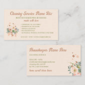 Reinigungs-Service Blush Bloral Janitorial Visitenkarte (Vorne/Hinten)