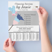 Reinigungs-Service-Business-Abreißen B Flyer (Hand)