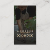 Reinigungs-Service Gold-Symbole Reiniger Visitenkarte (Vorderseite)