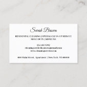 Reinigungs-Service Janitorial funkeln Trend Visitenkarte (Rückseite)