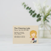 Reinigungs-Service-niedlicher Entwurf Visitenkarte (Stehend Vorderseite)