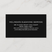 Reinigungs-Service Visitenkarte (Rückseite)